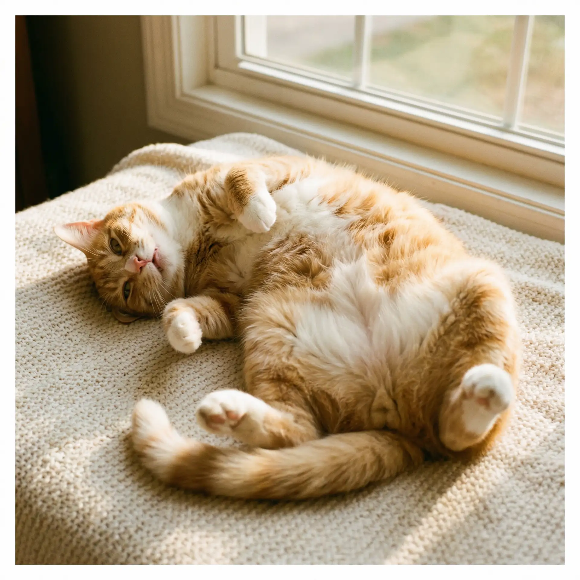 猫咪仰躺露出肚皮 - 草莓视频免费